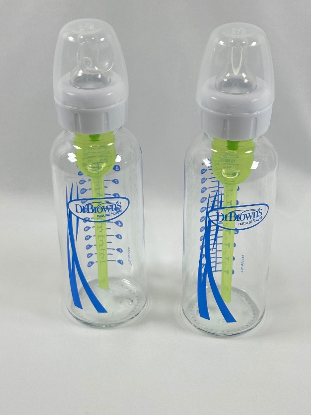 Dr. Brown's Anti-Colic 8 ounce Glass Bottles X2, Clear